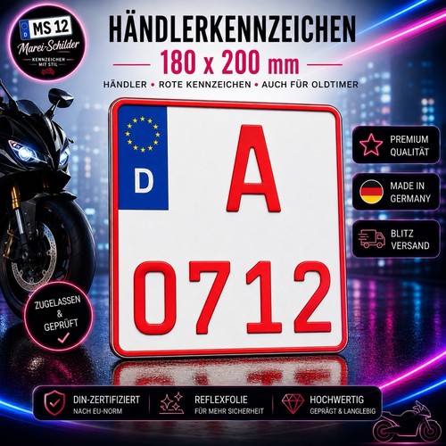 Kennzeichen 180 200 - mm, |