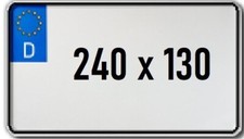 1 Kennzeichen | 240 x 130 mm |